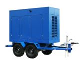 ТСС ЭД-40-Т400-2РПМ16 в погодозащитном кожухе на прицепе с АВР