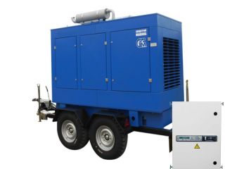 ССМ ЭД-320-Т400-2РКМ2 в шумозащитном кожухе на шасси с АВР